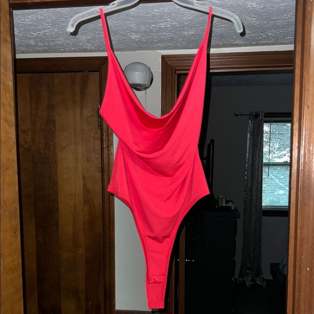 Vibrant Red Bodysuit